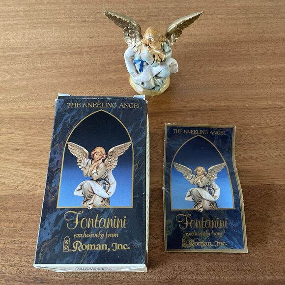 Fontanini Kneeling Angel 72518 Nativity Stable Heirloom figurine 5" Italy 1994 - Picture 7 of 12